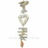 Rose Petal Shell Heart  & Driftwood Garland
