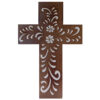Carved Flower Cross (SKU:40480)