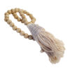 Wood Bead Tiger Shell Tassel (SKU:50929)