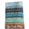 FAMILY RULES ... sign (SKU:31674)