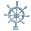 Driftwood Ship Wheel on Stand (SKU:51383)